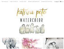Tablet Screenshot of katrinapetewatercolors.com
